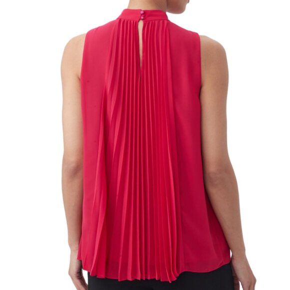 Trina Turk 'Farasha' Sleeveless Pleated A-Line Top, Fairy Fuchsia - Picture 3 of 3